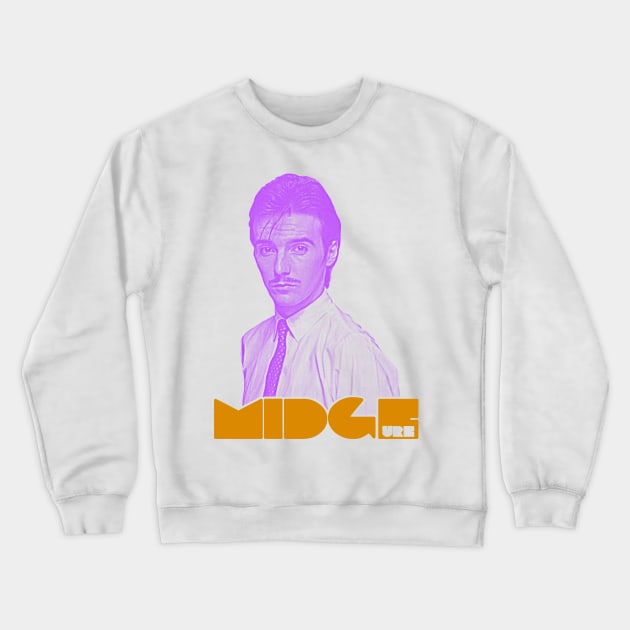 Ultravox ))(( Midge Ure Retro Block New Wave Fan Art Crewneck Sweatshirt by darklordpug